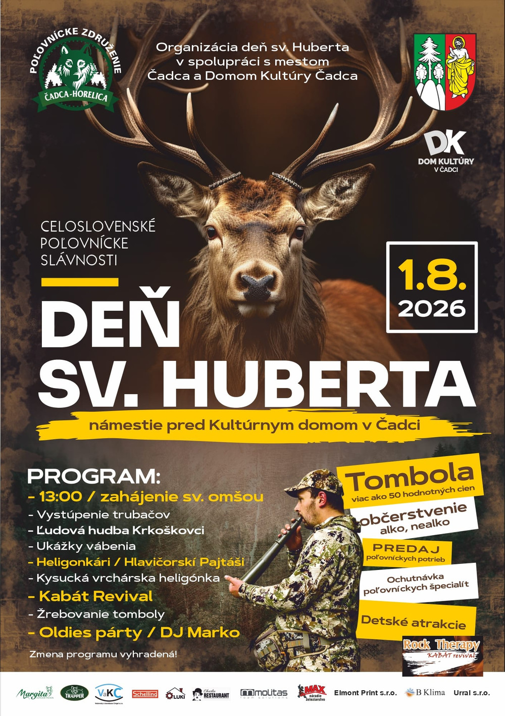 Deň sv. Huberta, 1. 8. 2026